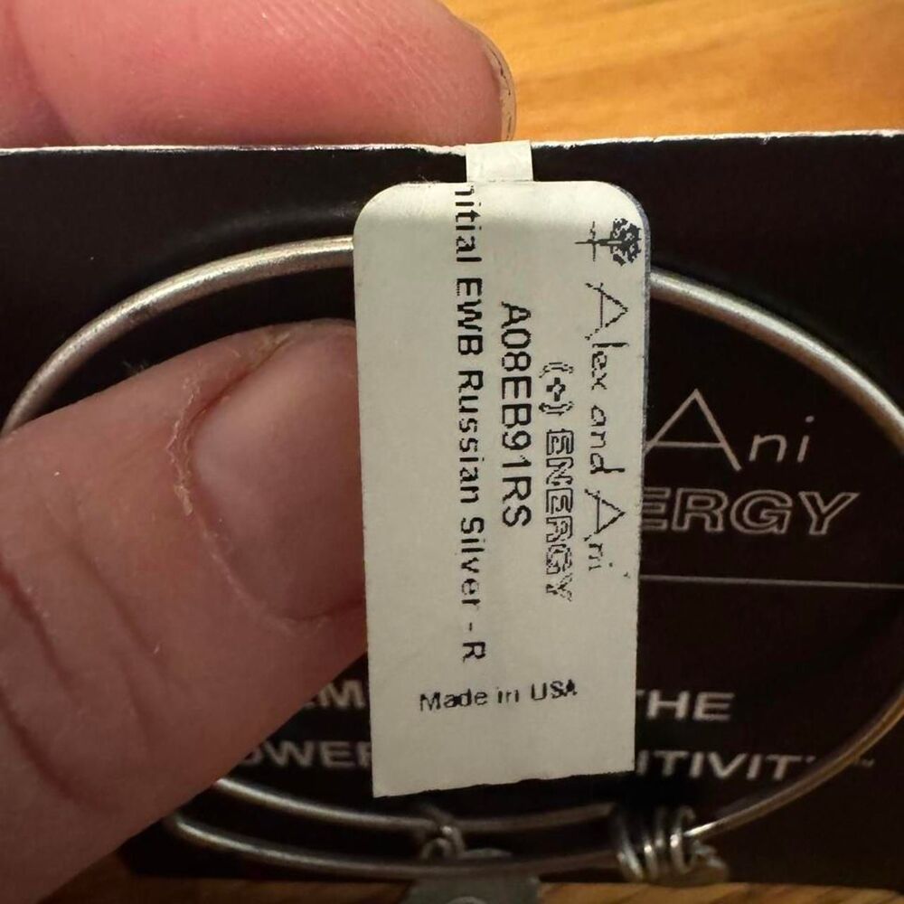 Alex and Ani Initial “R” Expandable Bangle Bracelet - Picture 2 of 2